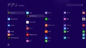 Windows RT 8.1 Update後のアプリ画面 頭文字ごとに分類されるようになった