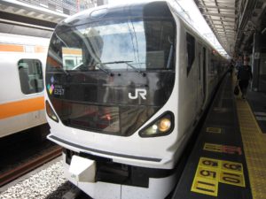 JR中央東線 特急あずさ E257系 前面 大月駅にて