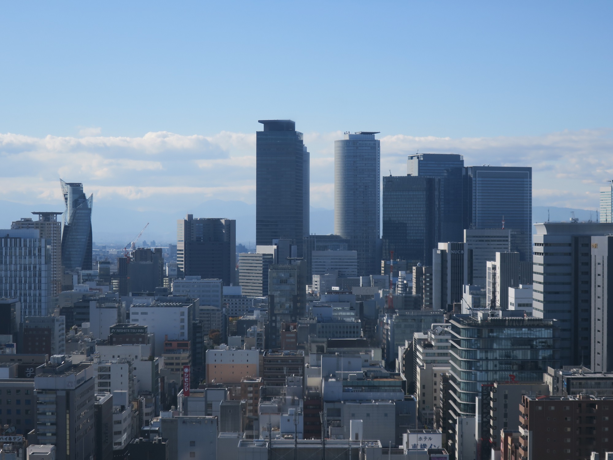 名古屋駅前とその周辺 名古屋テレビ塔の展望台から撮影
