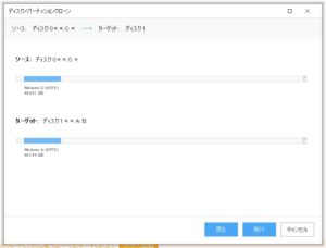 EaseUS Todo Backup Free クローン実行の確認