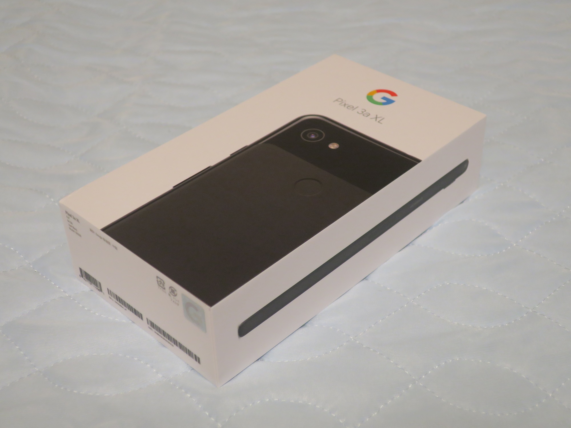 Google Pixel 3a XL 外箱 上から撮影