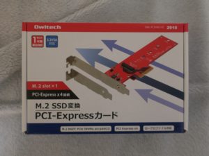 Owltech OWL-PCEXM2-02 M.2 SSD変換 PCI-Expressカード 外箱