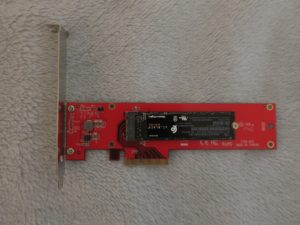 Owltech OWL-PCEXM2-02 M.2 SSD変換 PCI-Expressカード に Western Digital WD-Black SN750 1TB をつけてみました