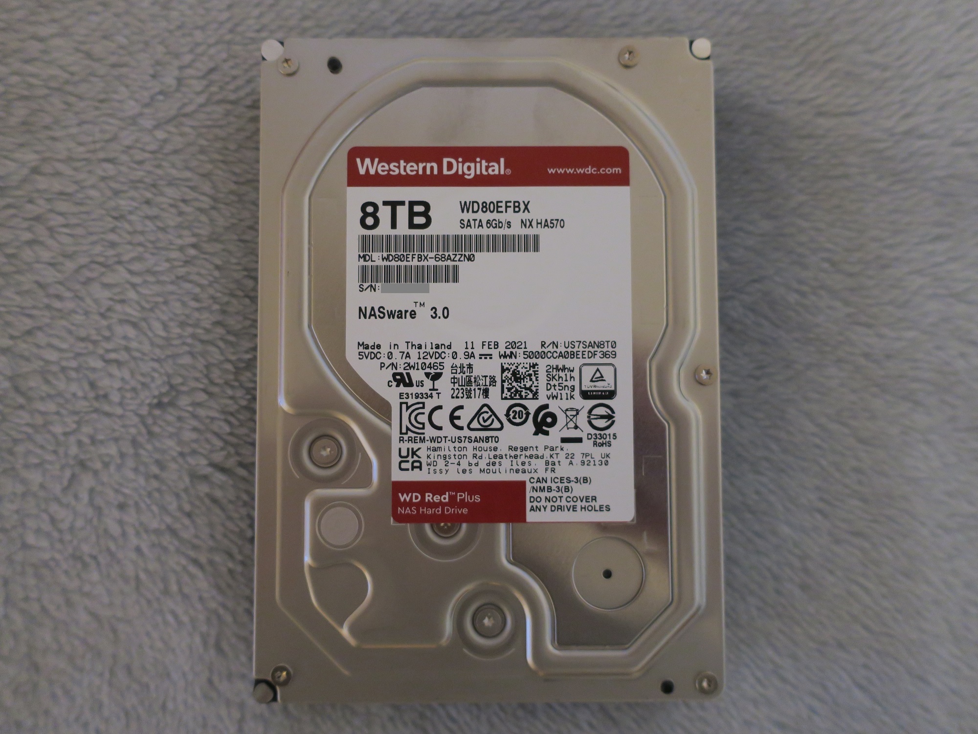 製品レビュー：Western Digital WD-RED 8TB HDD WD80EFBX | 無料で 