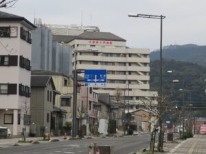 大津市赤十字病院 大津市中心街からよく見えるところにあります