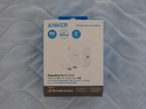 Anker PowerPort III PD 65W with USB-C & USB-C ケーブル (1.8m) 外箱